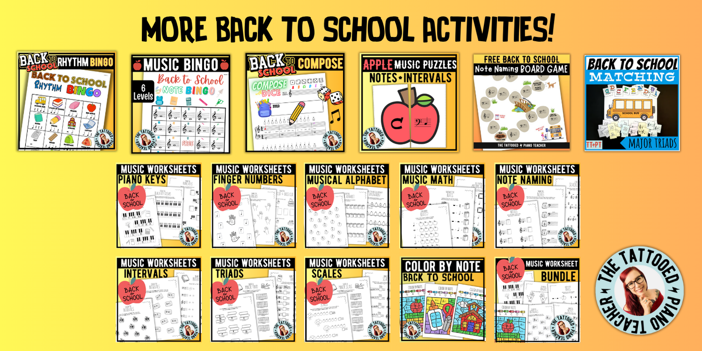 Back to School Interval Bingo