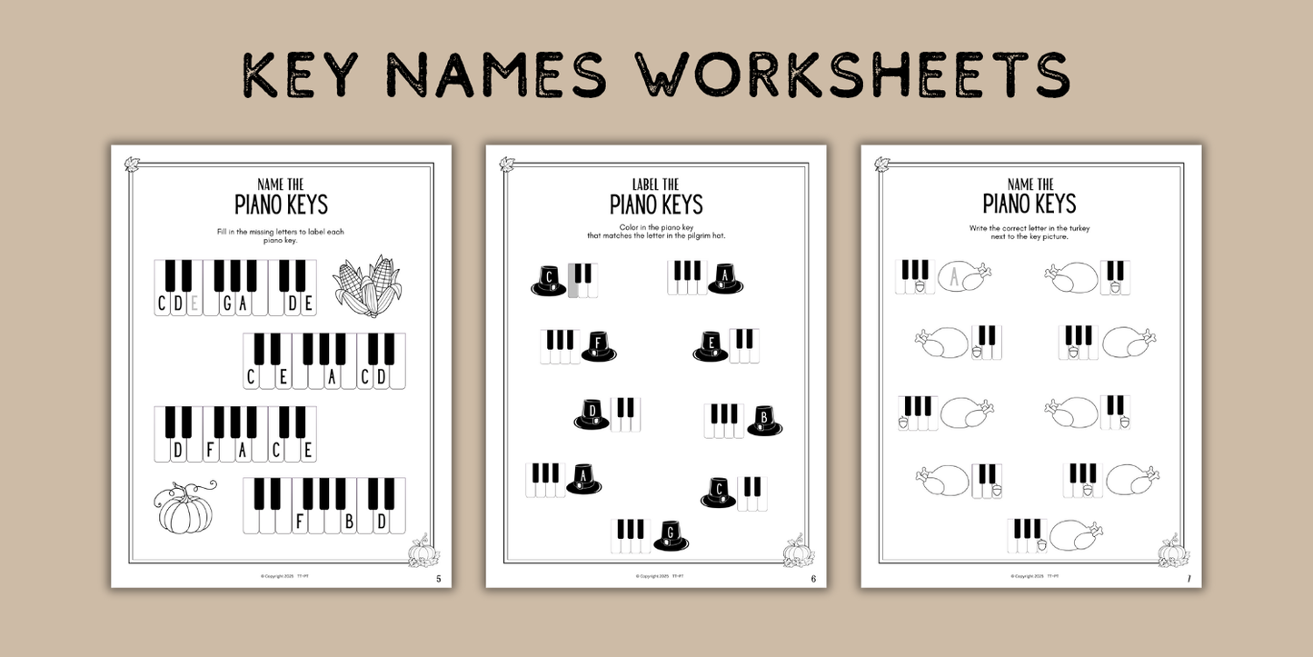 Thanksgiving Music Activity Bundle