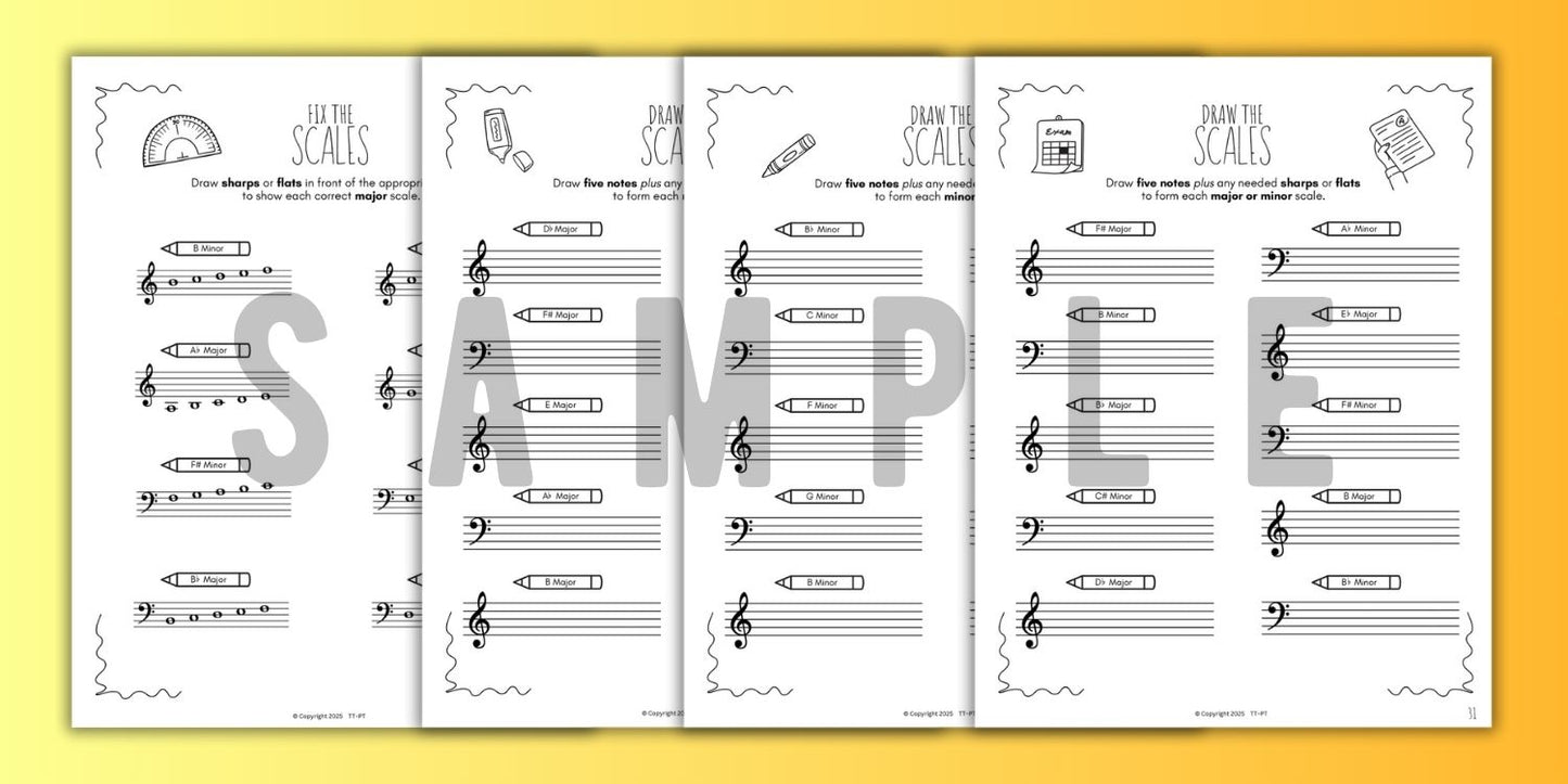 Back to School SCALES Worksheets