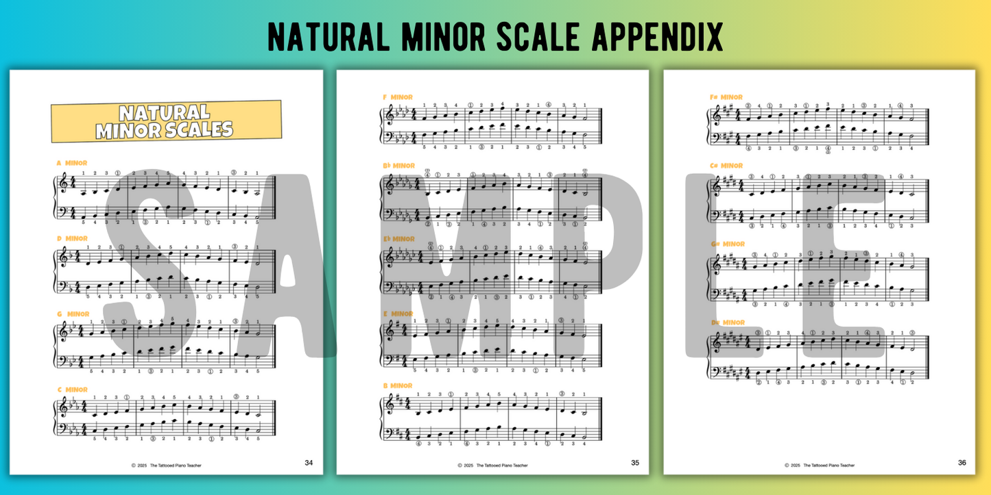 One Octave Scales for Level 3 Piano Students