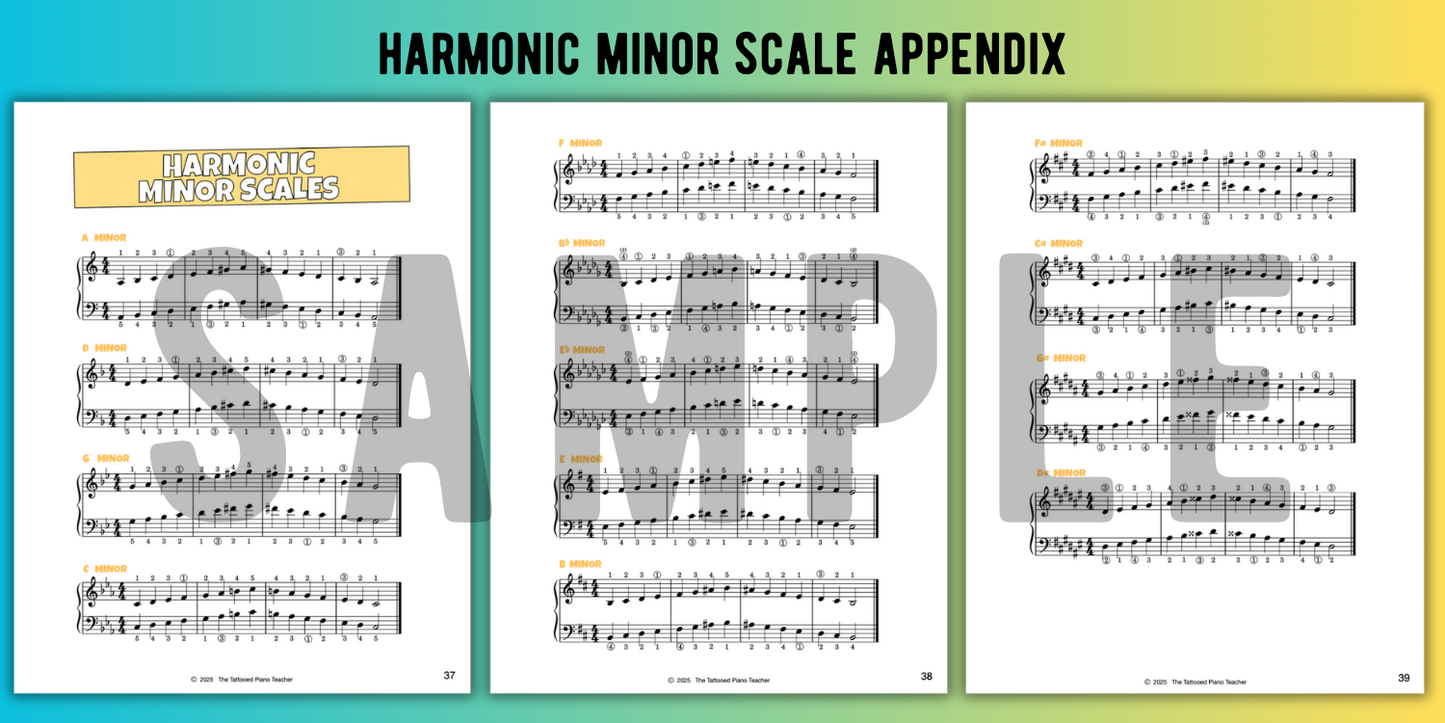 One Octave Scales for Level 3 Piano Students