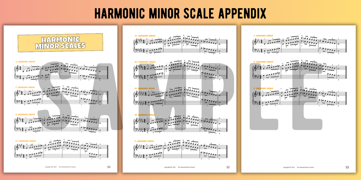 Two Octave Scales for Level 4 Piano Students