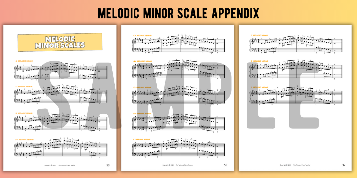 Two Octave Scales for Level 4 Piano Students