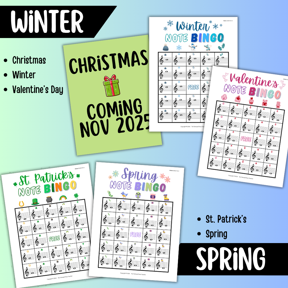 Year-Round Music Note Bingo Bundle