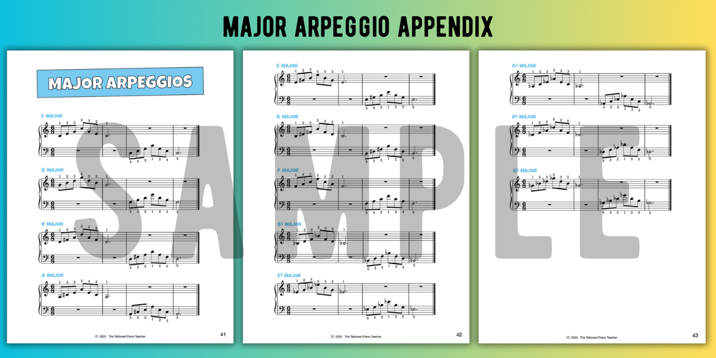 One Octave Scales for Level 3 Piano Students