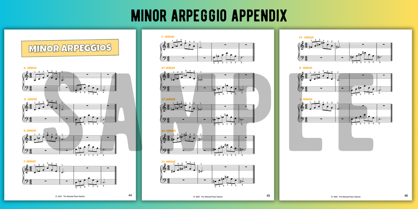 One Octave Scales for Level 3 Piano Students