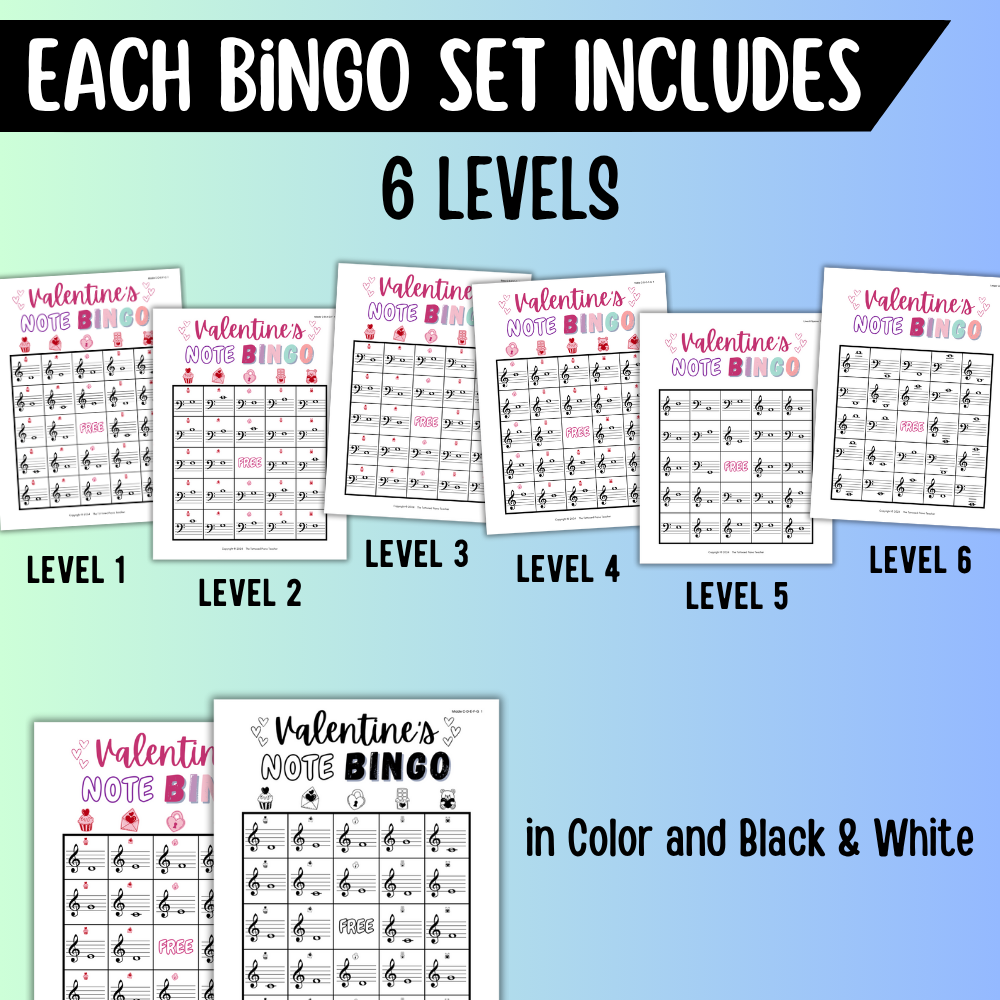 Year-Round Music Note Bingo Bundle