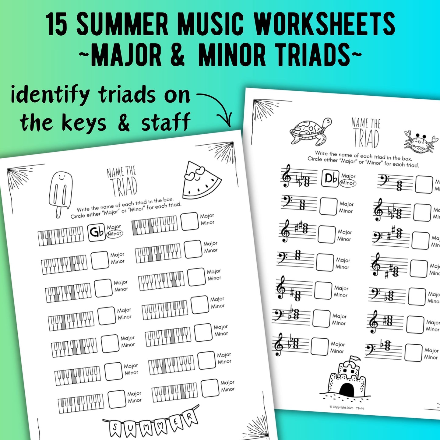 Summer TRIADS Worksheets