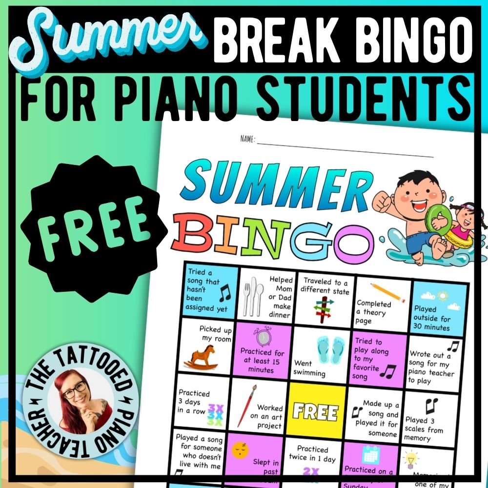 Summer Break Bingo