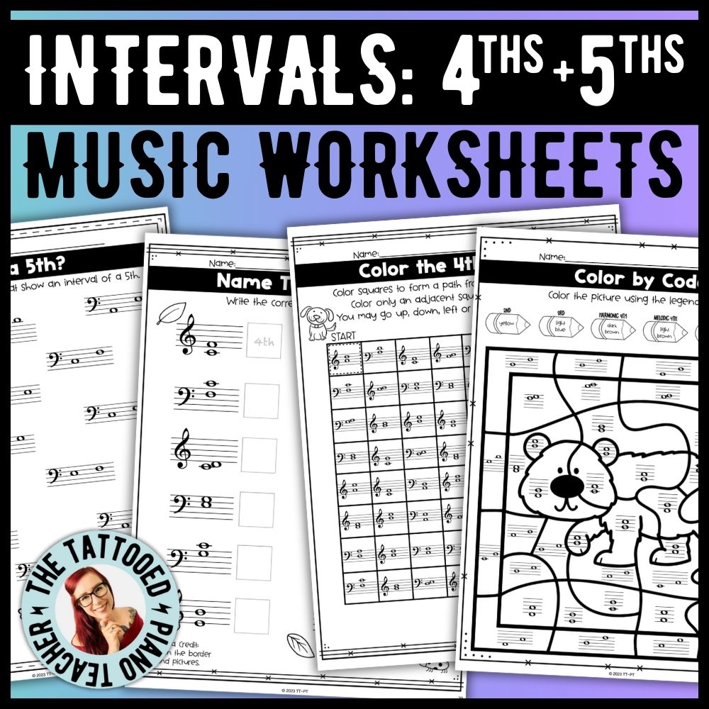 4ths & 5ths Interval Worksheets