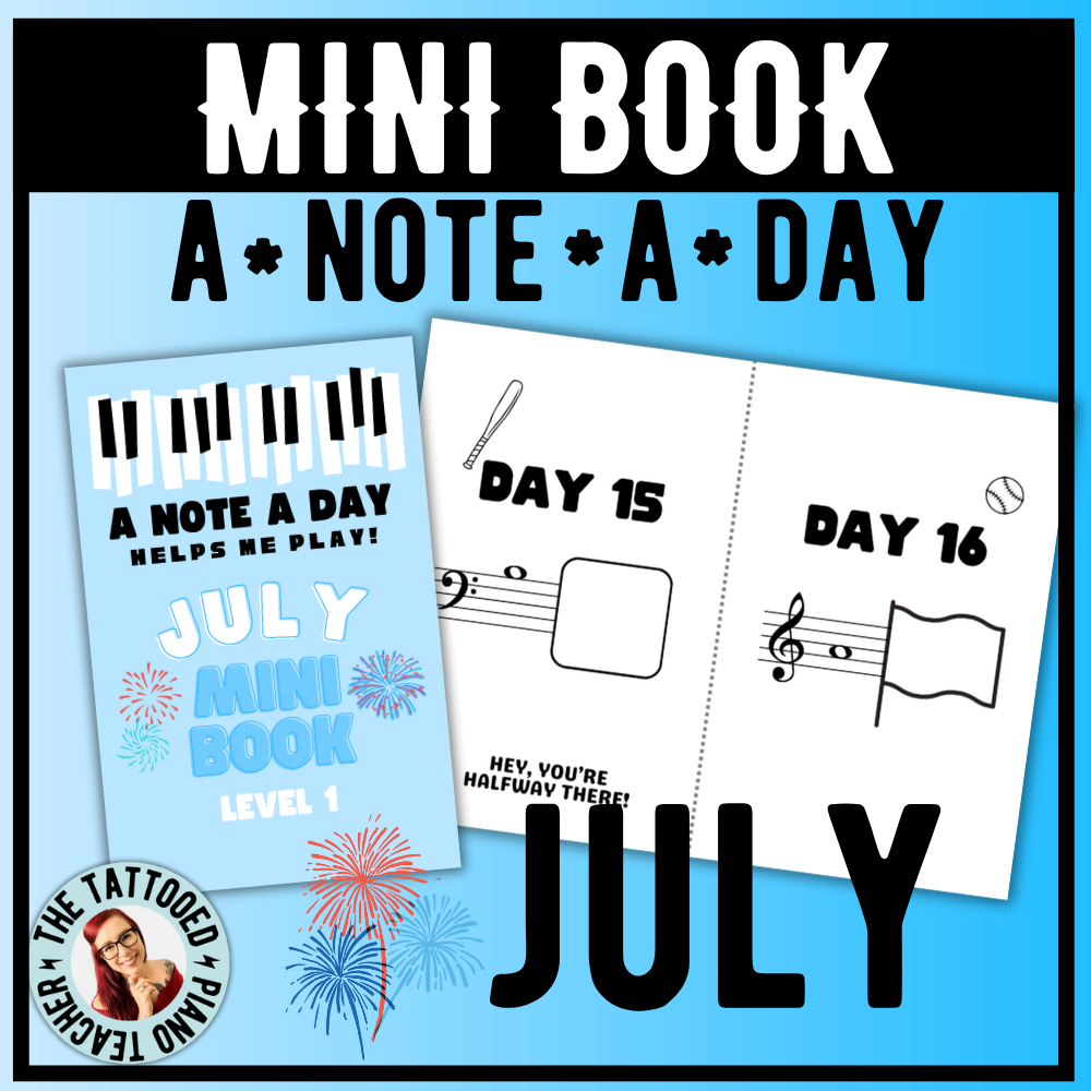 July Note A Day Mini Book