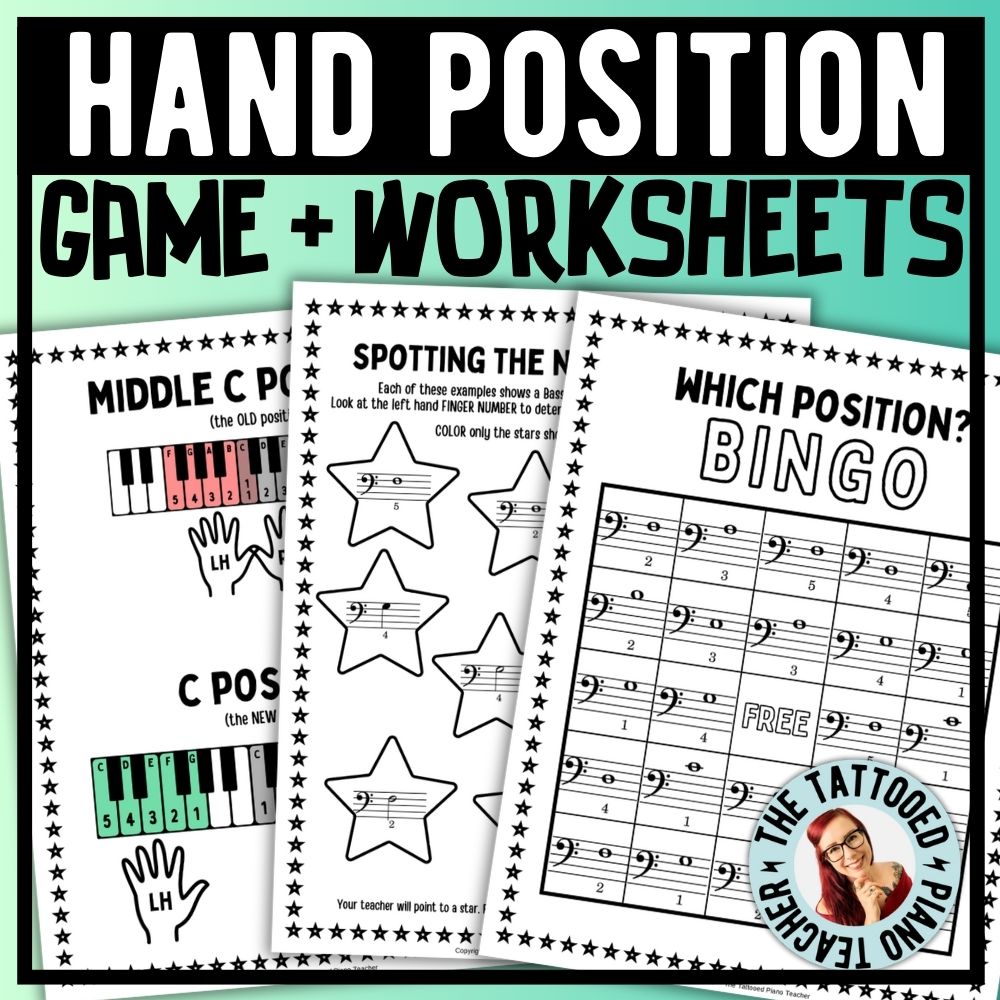 New Hand Position Game + Worksheets