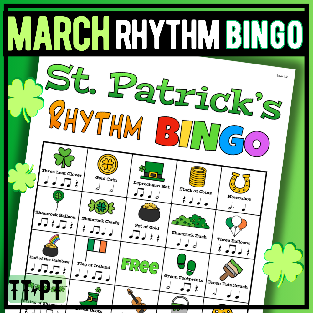 St. Patrick's Day Rhythm Bingo