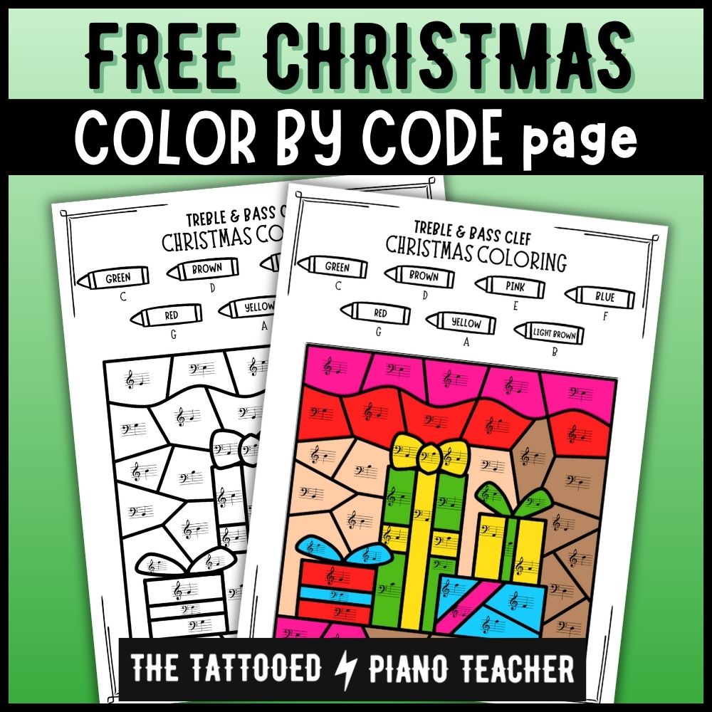 Christmas Music Coloring Page
