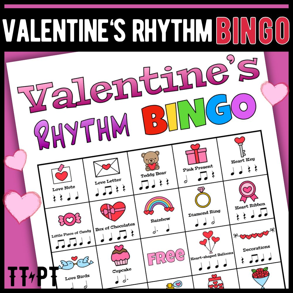 Valentine's Day Rhythm Bingo