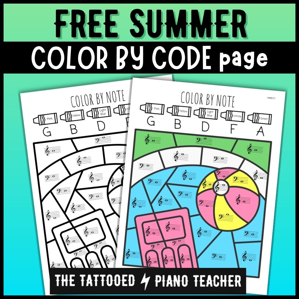 Summer Music Coloring Page