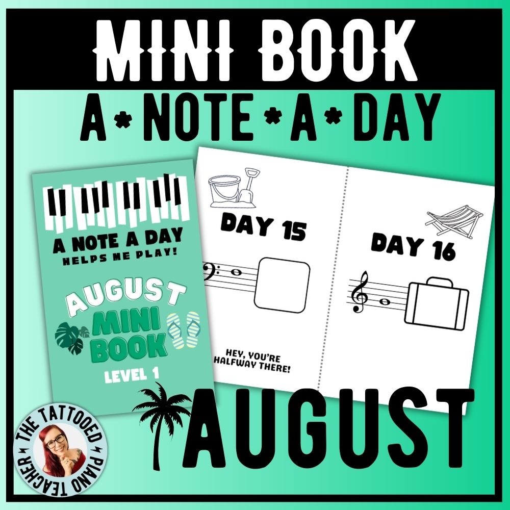 August Note A Day Mini Book