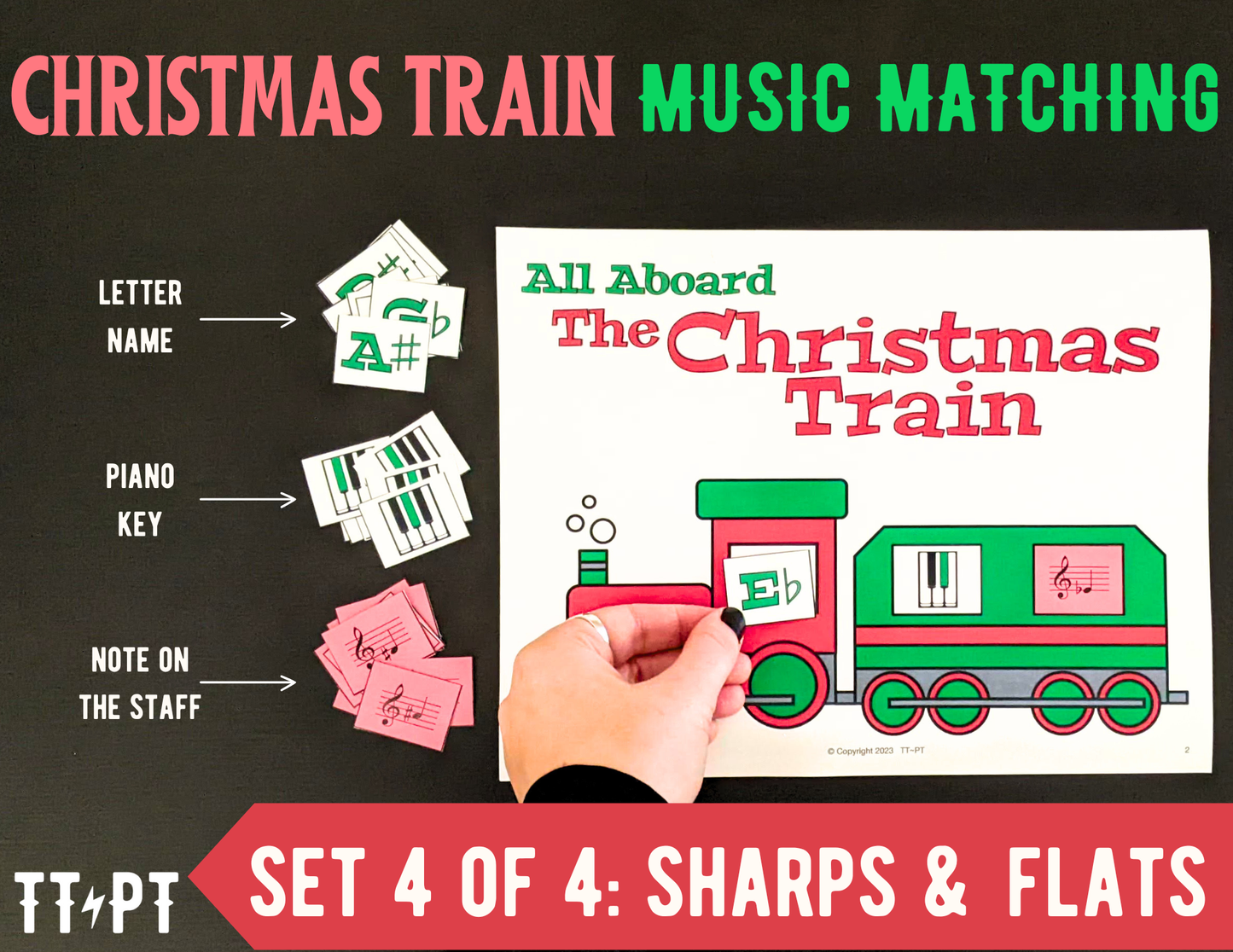 Christmas Train Puzzles Set 4: Sharps & Flats
