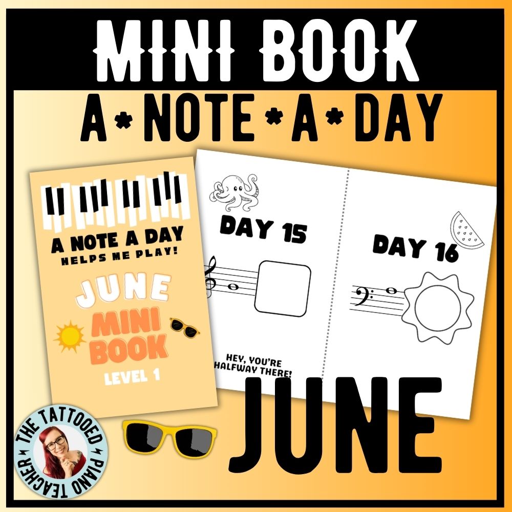 June Note A Day Mini Book