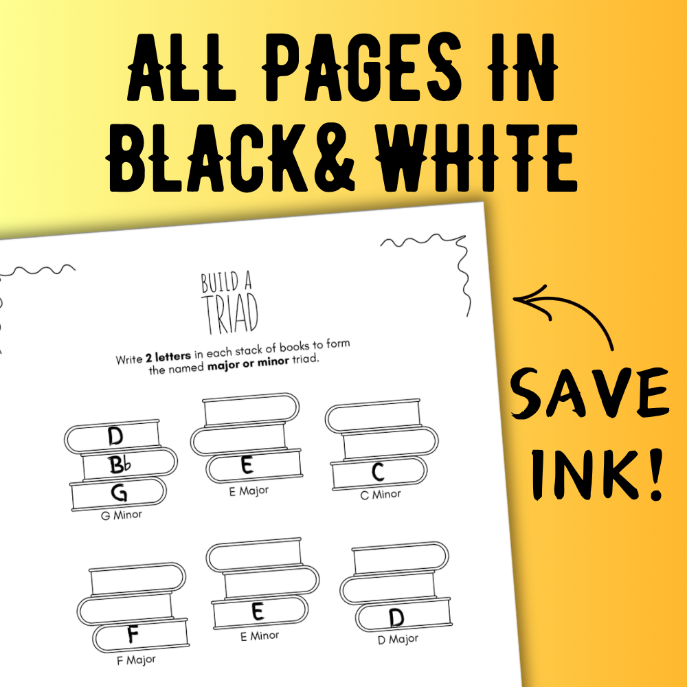 Back to School TRIADS Worksheets