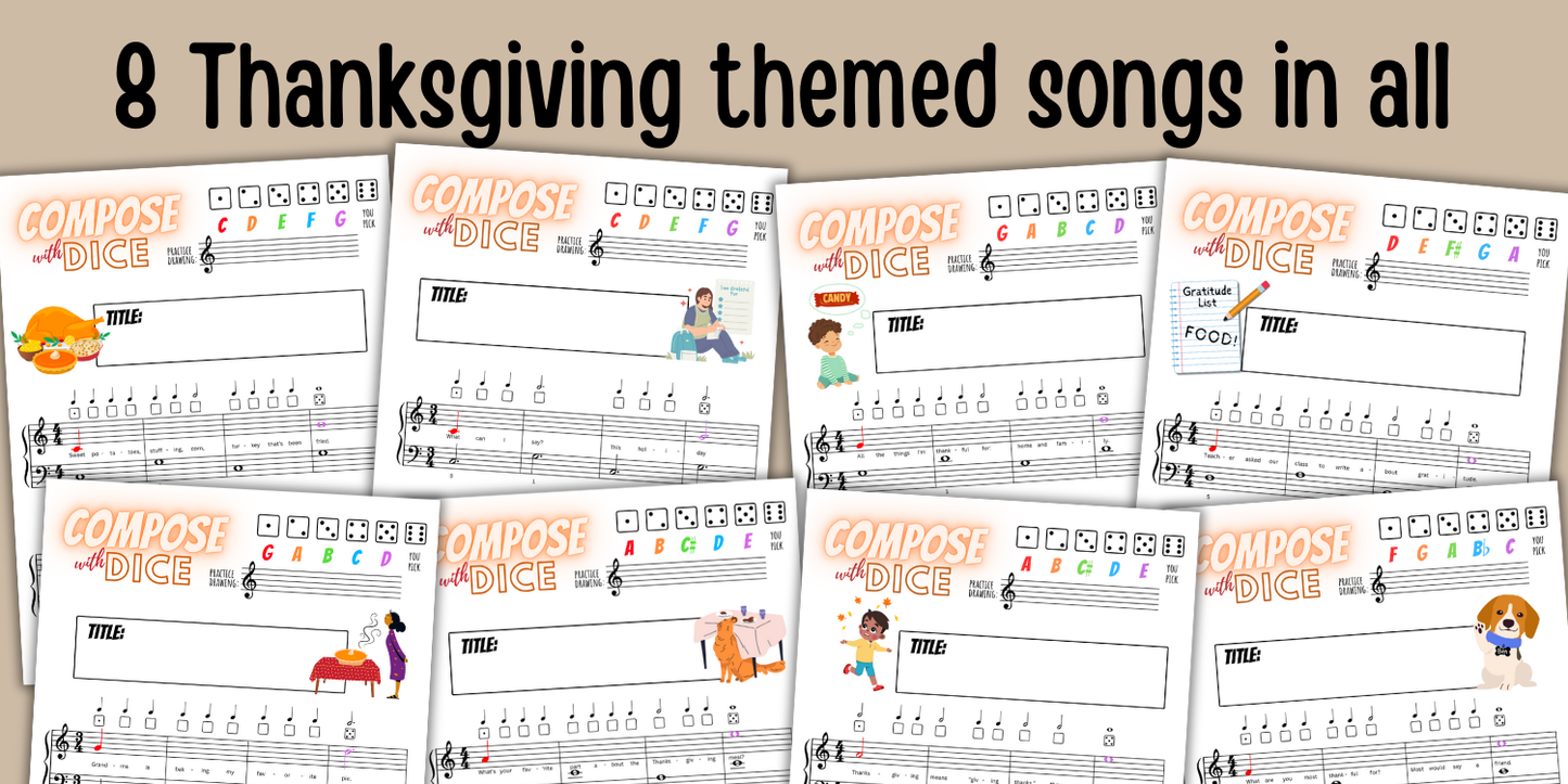 Thanksgiving Music Activity Bundle