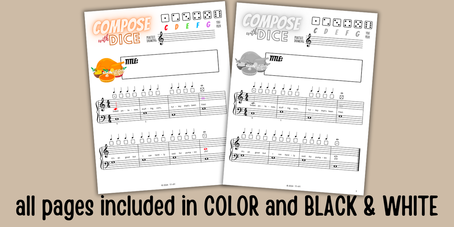 Thanksgiving Music Activity Bundle
