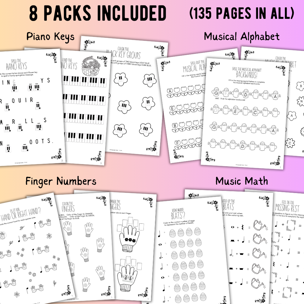 Spring Music Worksheets BUNDLE