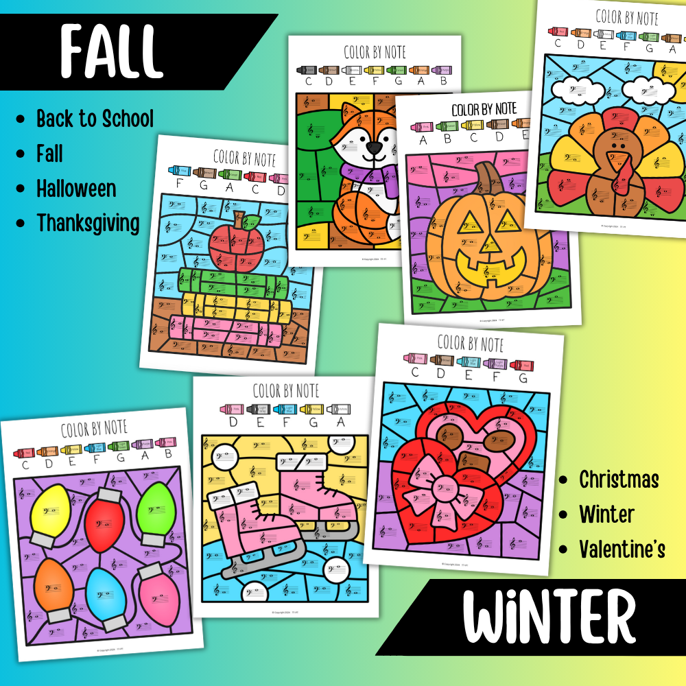Color-By-Note Year-Round Bundle