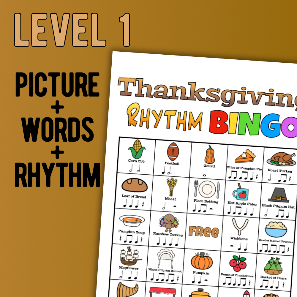 Thanksgiving Rhythm Bingo