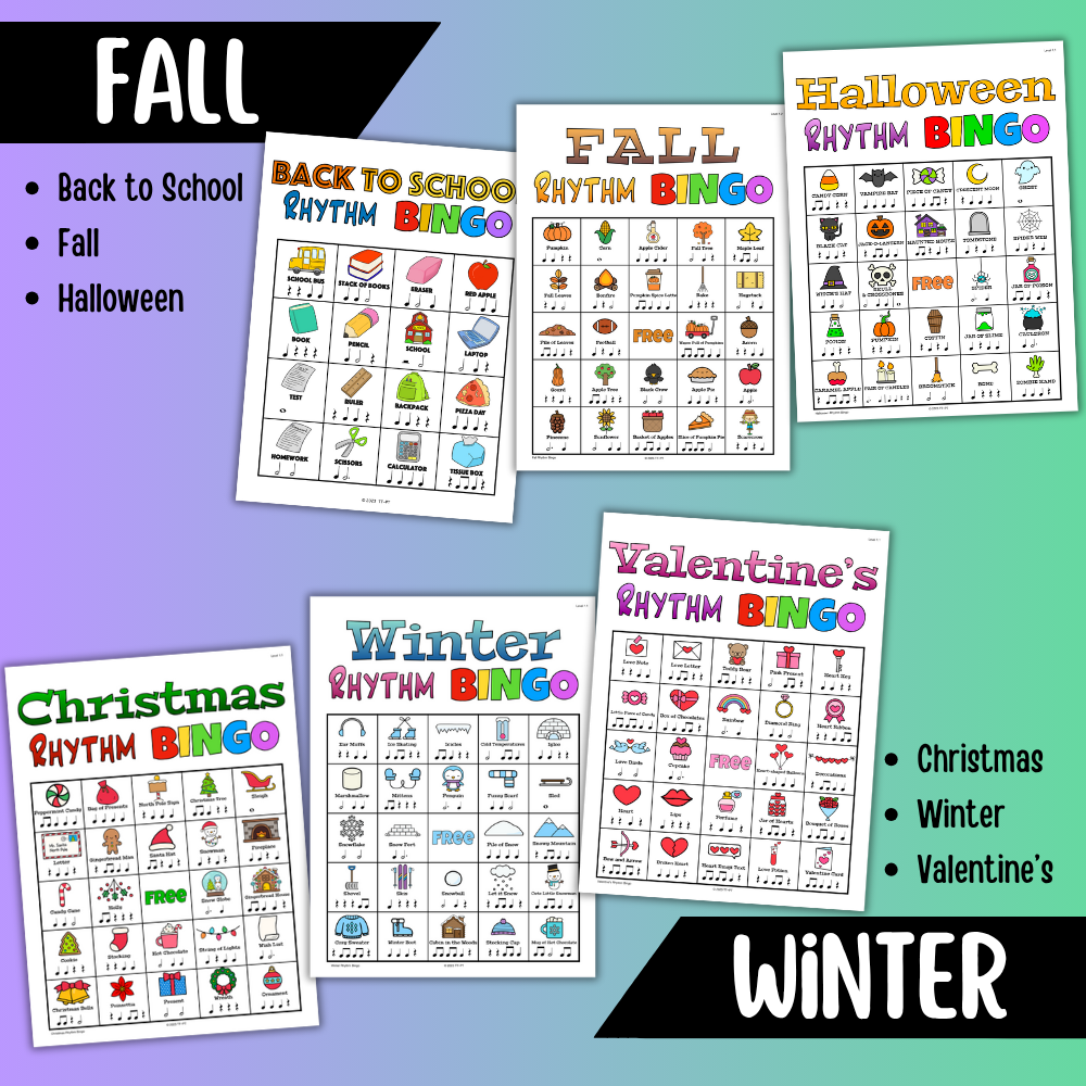 Rhythm Bingo Year Round Bundle