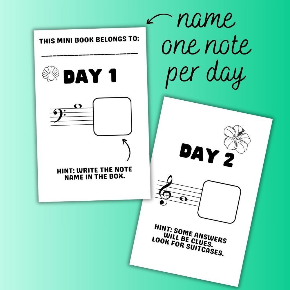 August Note A Day Mini Book