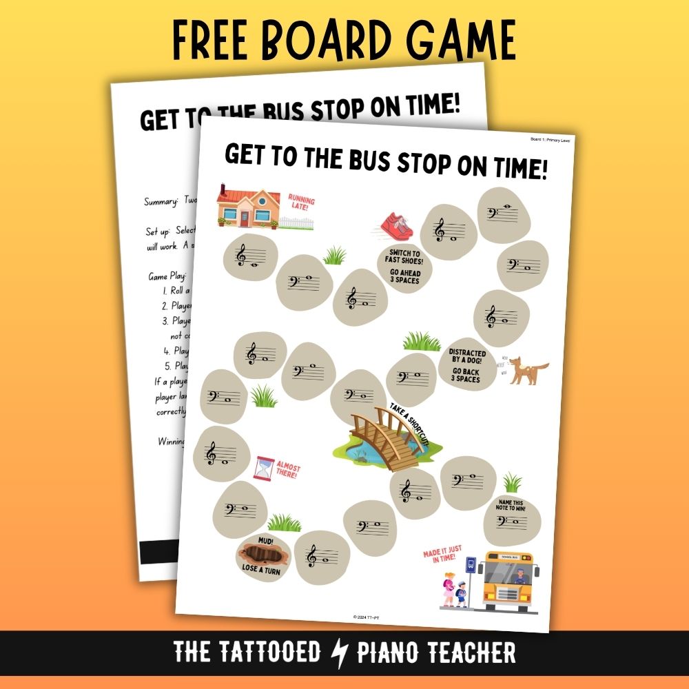 Free Back to School Bus Stop Board Game