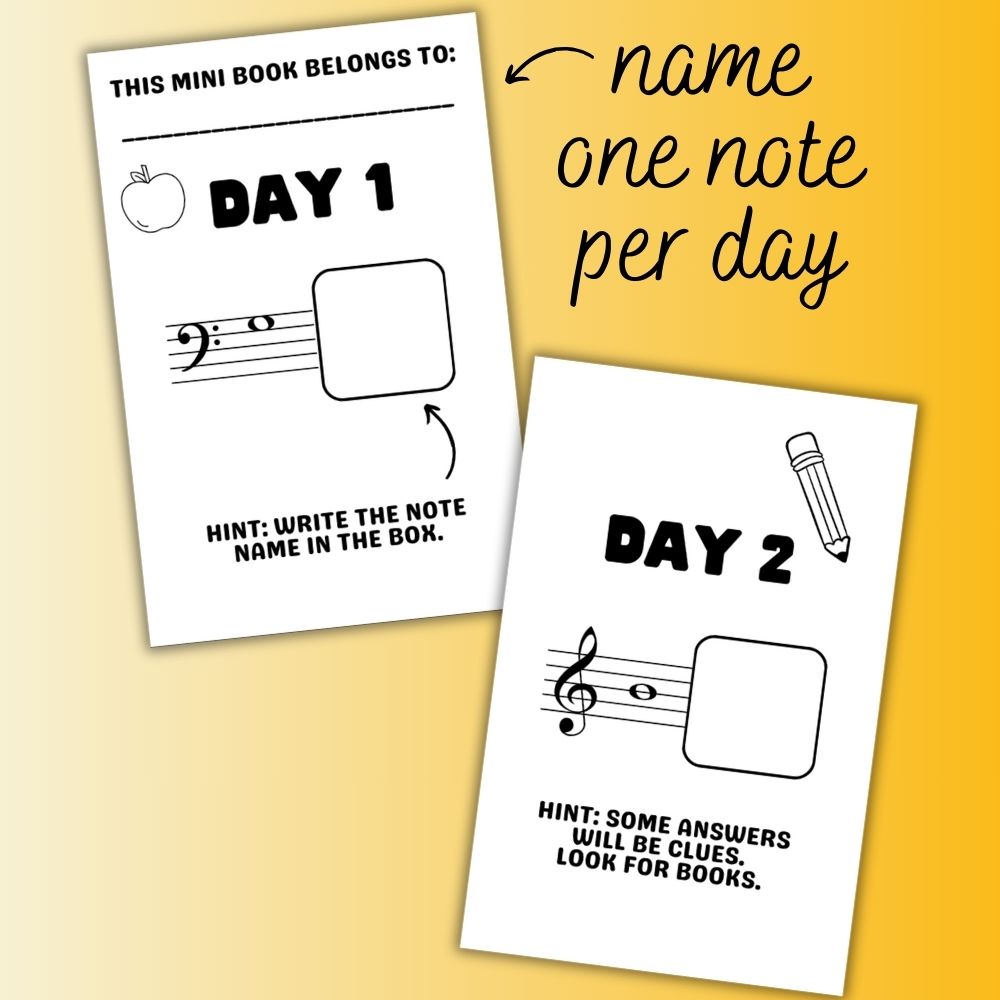 September Note A Day Mini Book