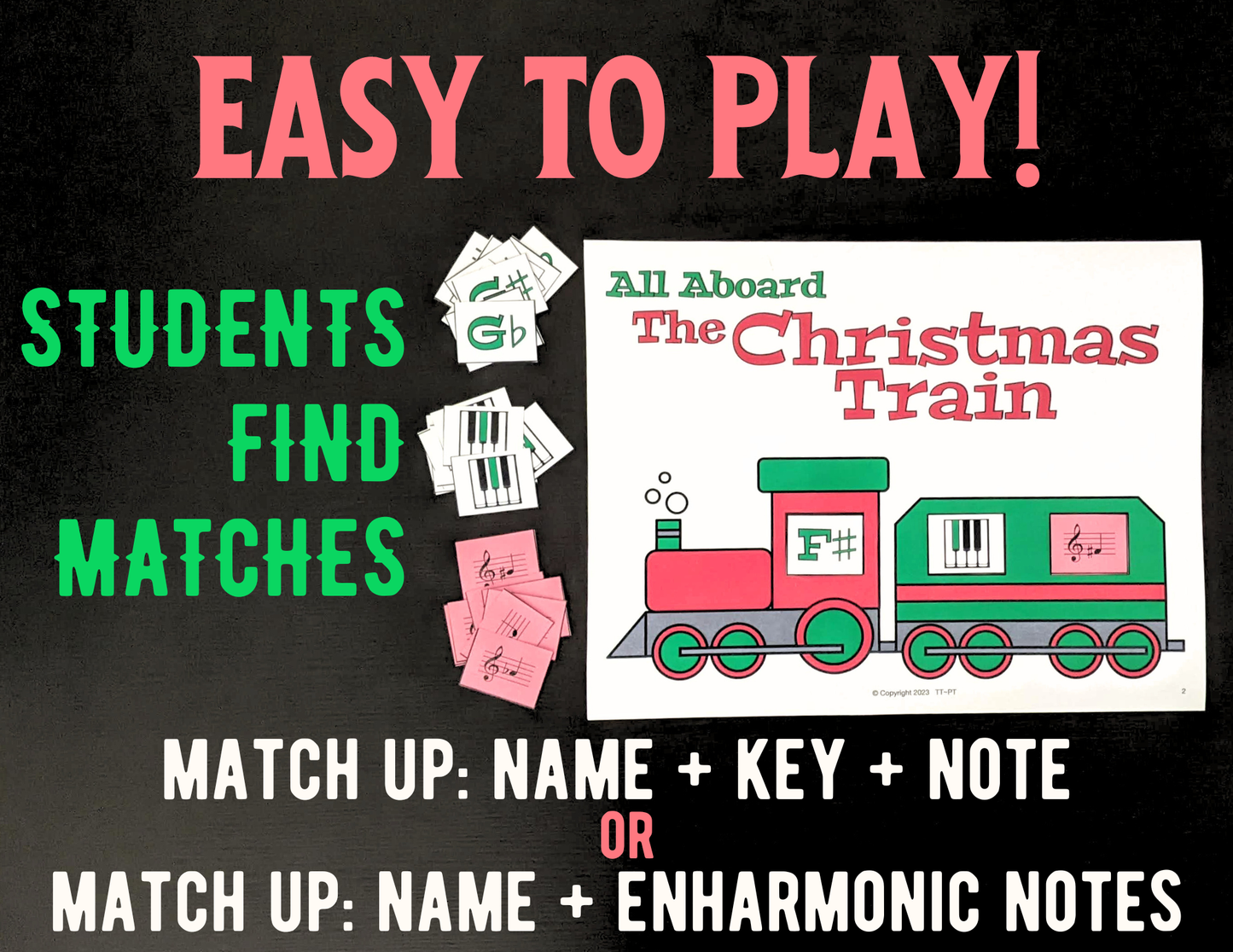 Christmas Train Puzzles Set 4: Sharps & Flats