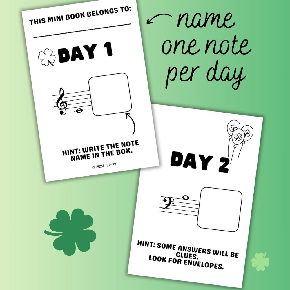 March Note A Day Mini Book