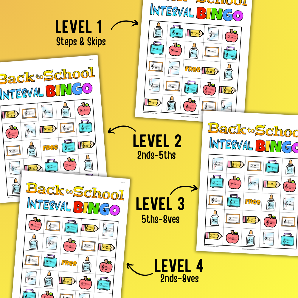 Back to School Interval Bingo