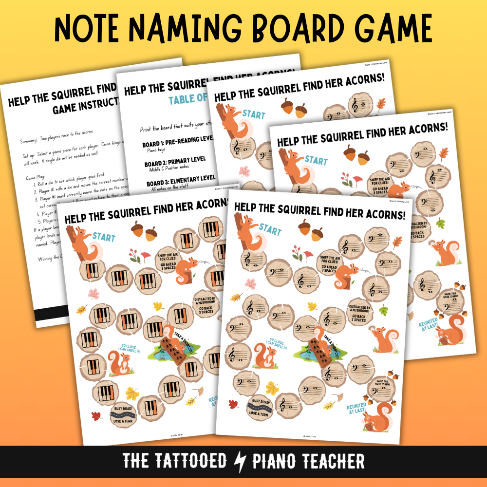Fall Squirrel Board Game
