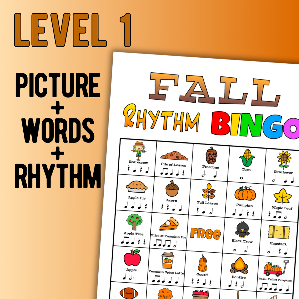 Fall Rhythm Bingo