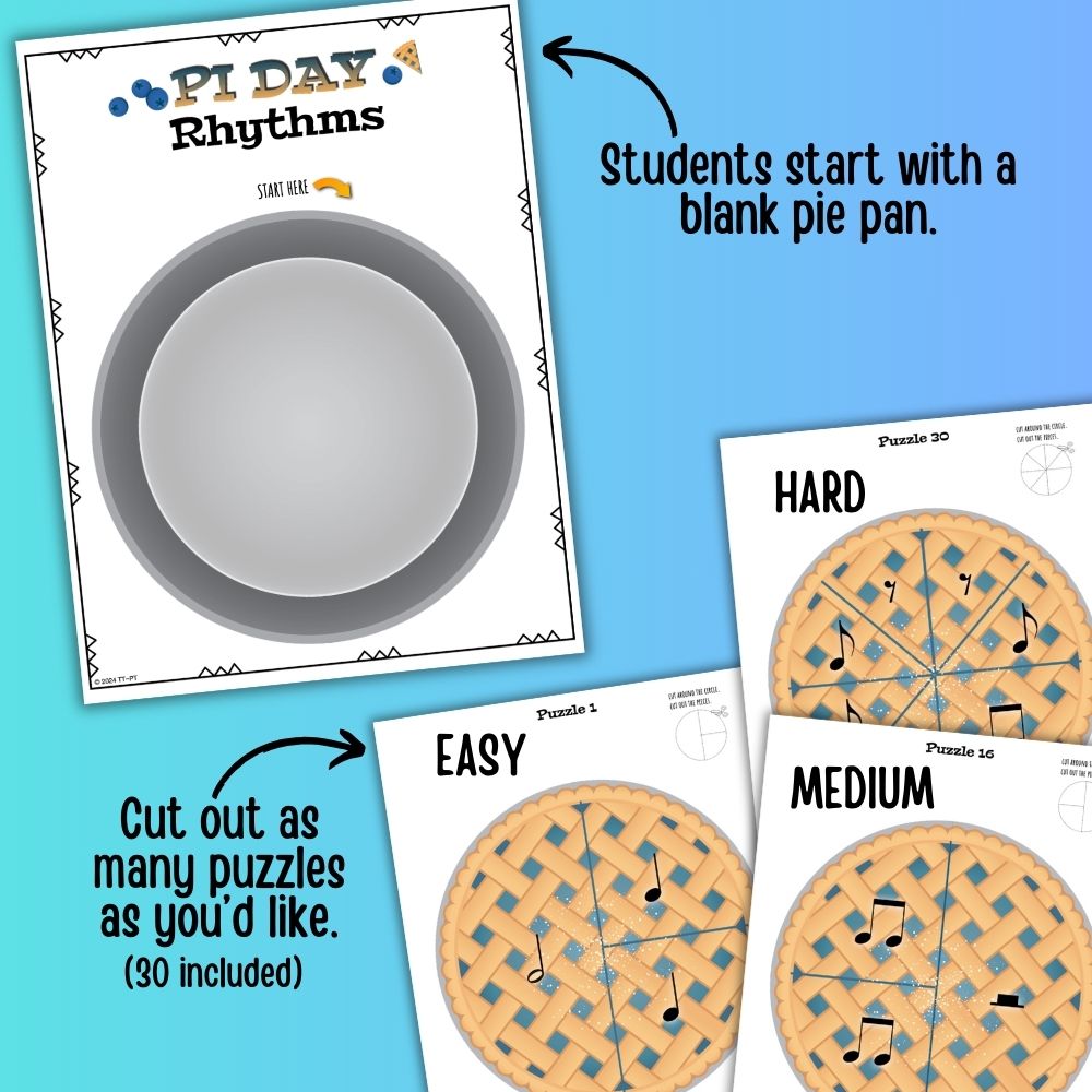 Pi Day Rhythm Pie Puzzles