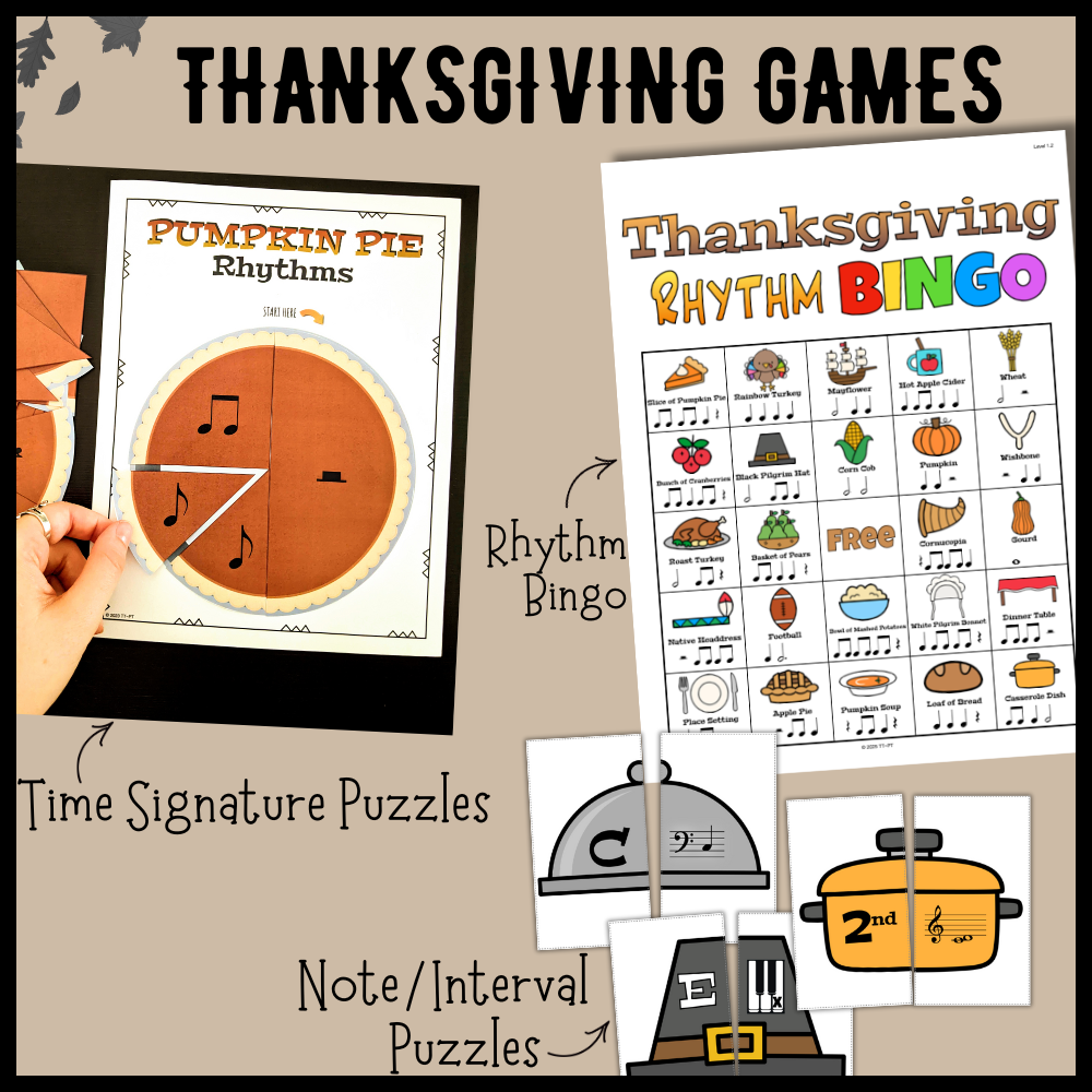 Thanksgiving Music Activity Bundle