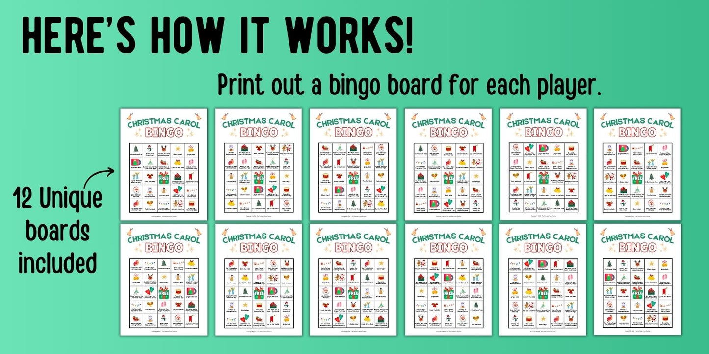 Christmas Carol Bingo