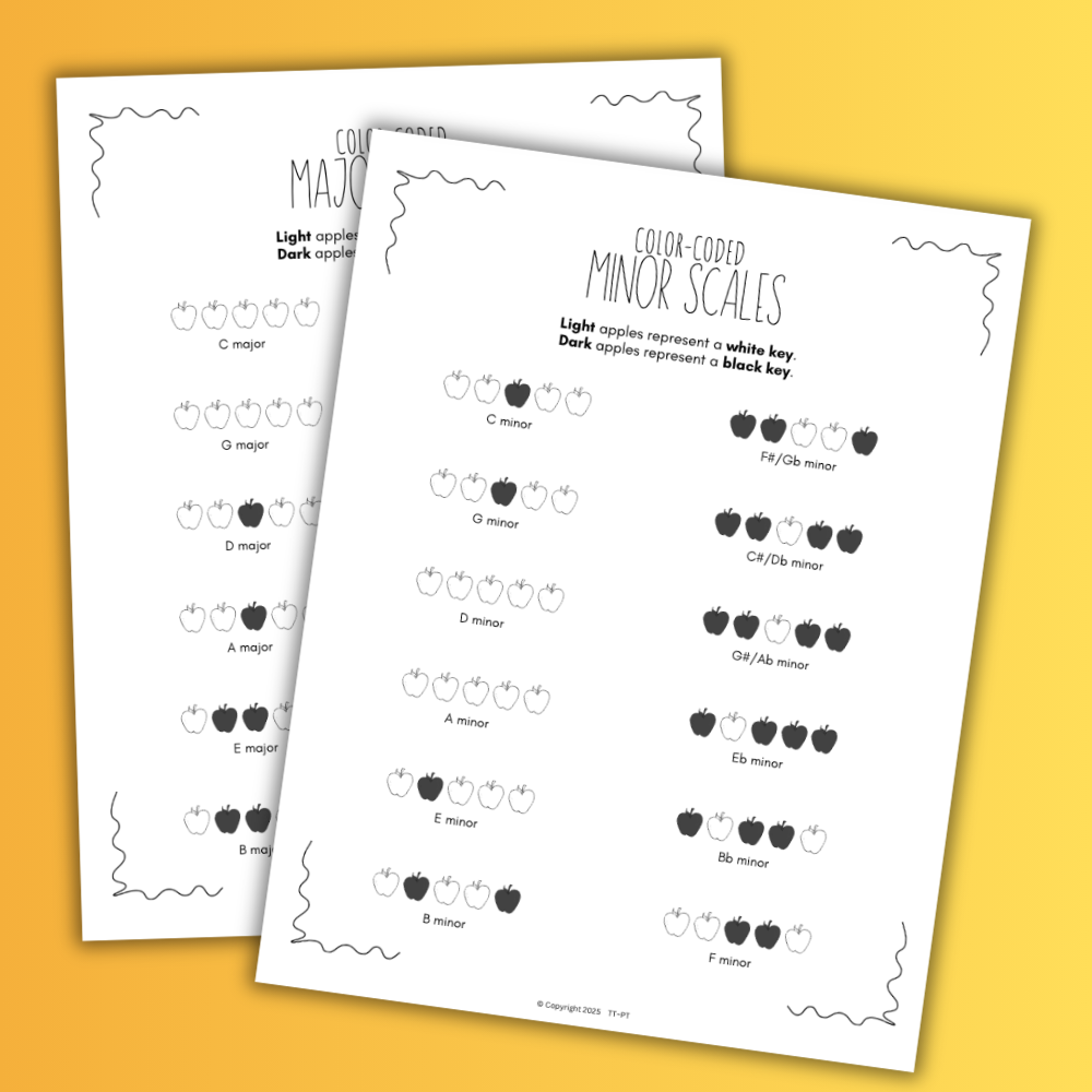 Back to School Color-Coded Scale Charts