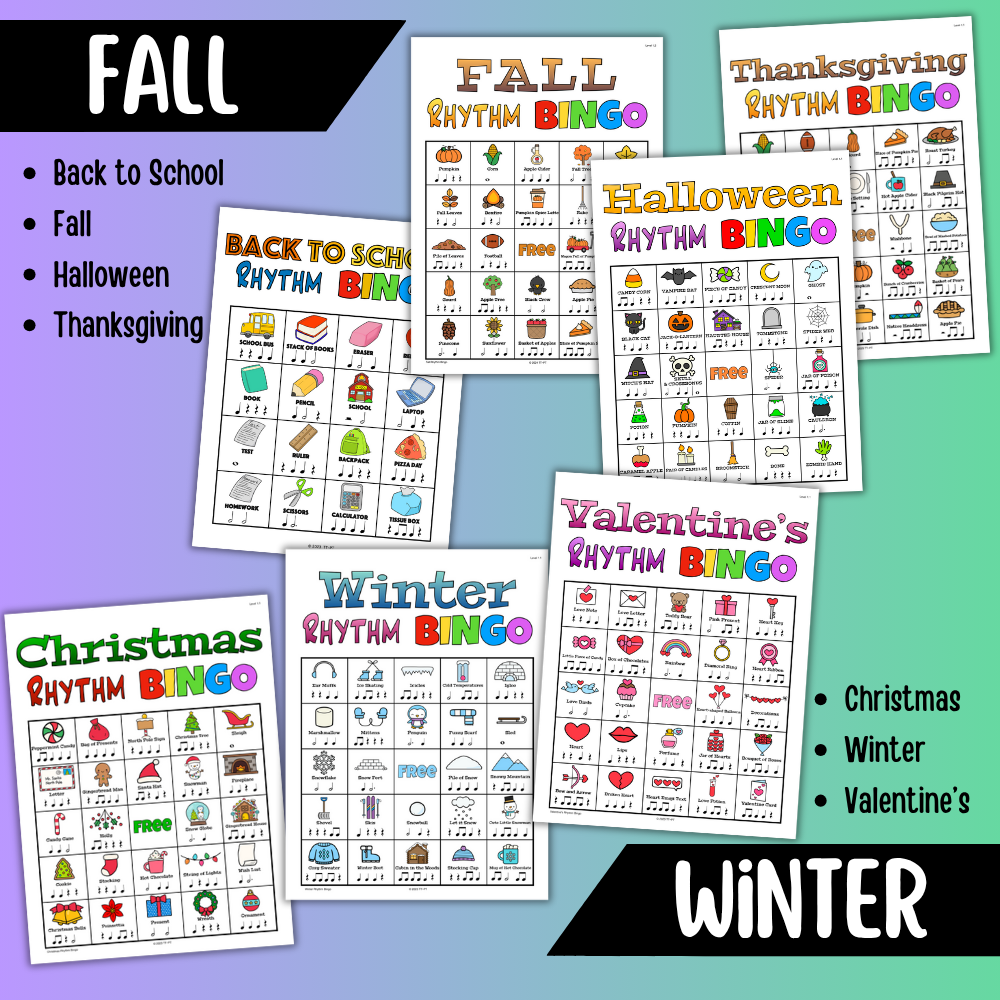 Rhythm Bingo Year Round Bundle