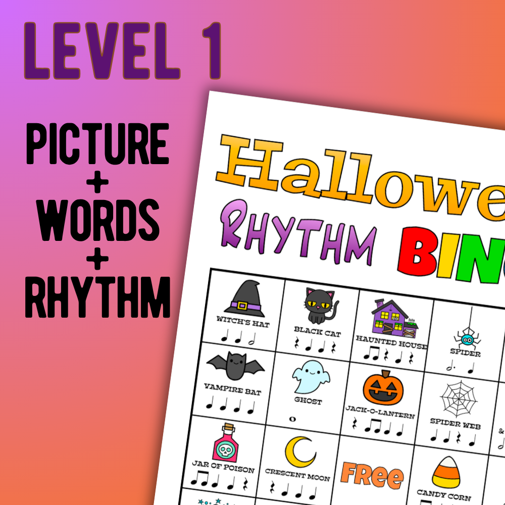 Halloween Rhythm Bingo