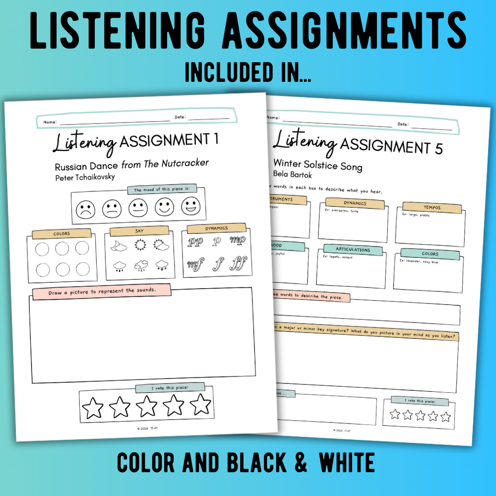 Winter Listening Assignments