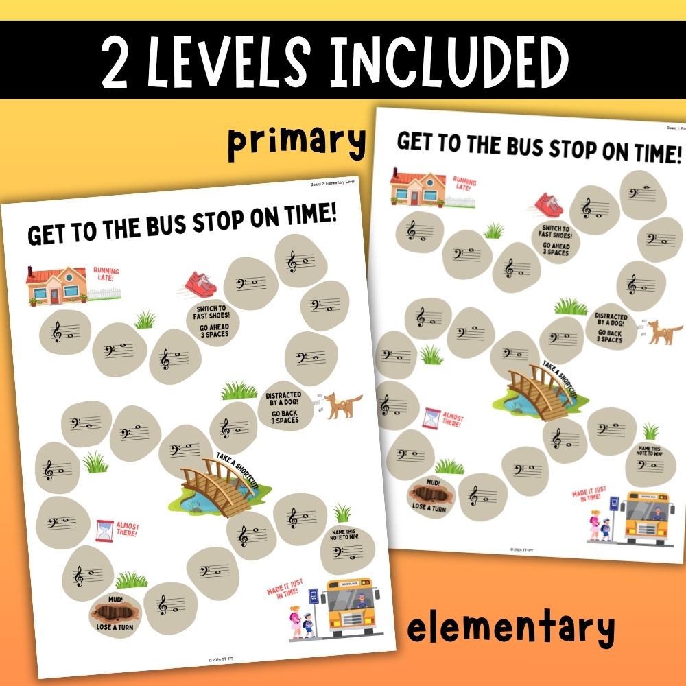 Free Back to School Bus Stop Board Game