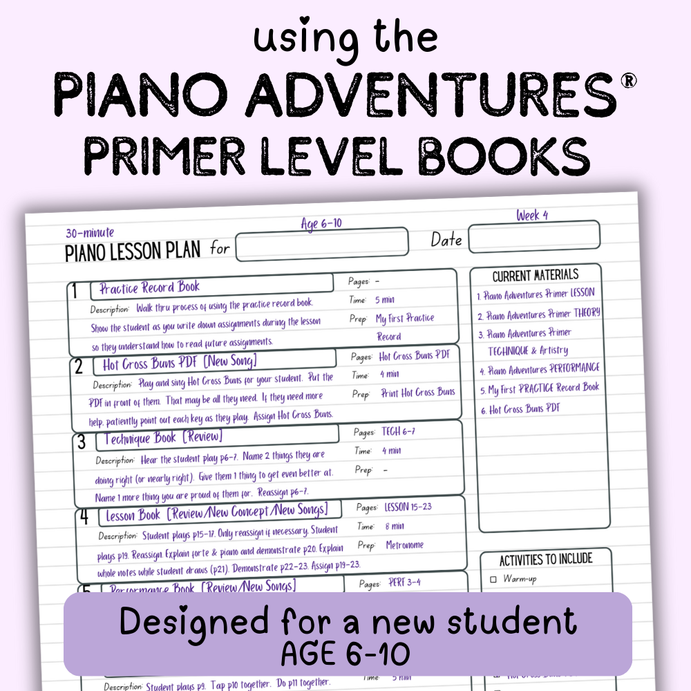 Faber Piano Adventures® Lesson Plans