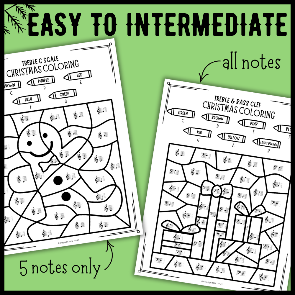 Christmas Music Coloring Bundle