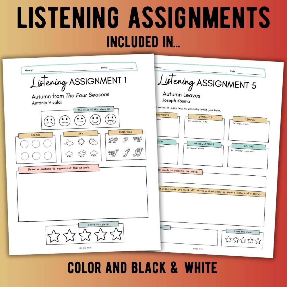 Fall Listening Assignments