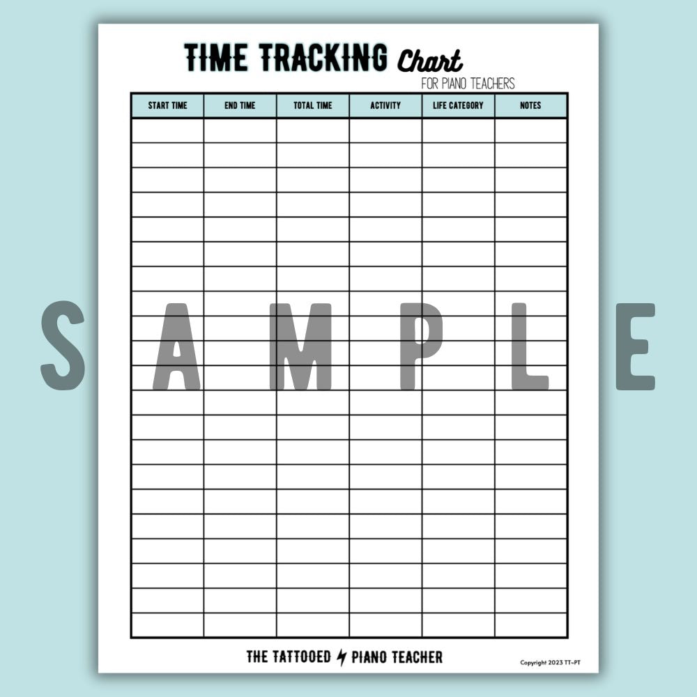 Time Tracking Worksheet